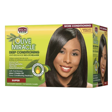 African Pride Olive Miracle No-Lye Relaxer Super Kit