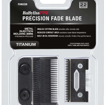 Babylisspro Metal Injection Molding (Mim) Precision Process Ultra-Thin Black Titanium Clipper Fade Blade 22 Teeth