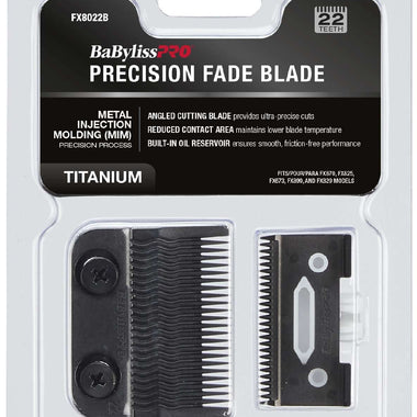 Babylisspro Metal Injection Molding (Mim) Precision Process Ultra-Thin Black Titanium Clipper Fade Blade 22 Teeth