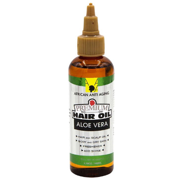 African Anti Aging Premium Hair Oil Alovera 3.38 Oz
