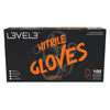 L3Vel3 Nitrile Gloves Orange Medium 100 Piece