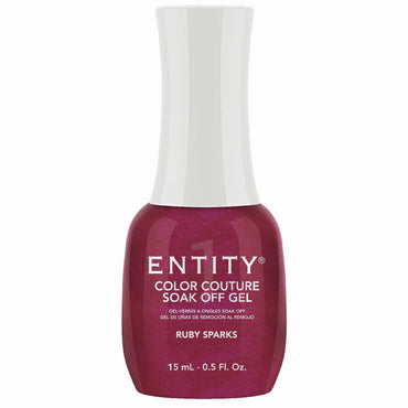 Entity Color Couture Soak Off Gel Ruby Sparks 0.5 Fl Oz