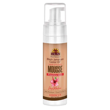 Okay Black Jamaican Castor Oil  Hibiscus Hair Styling Mousse 7.5 Oz