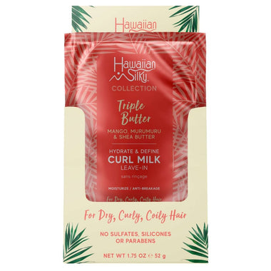 Hawaiian Silky Collection Triple Butter Hydrate  Define Curl Milk Leave-In Moisturizer Display Box