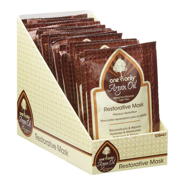 One N Only  Argan Oil Restorative Mask Packets Display