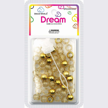 Chloe Bead 2200 Round  Glitter Gold Assort