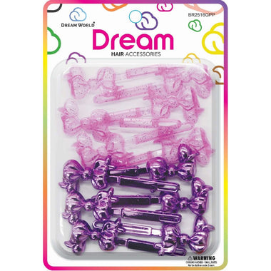 Chloe Barrette 16 Chubby Ribbon Glitter Purple