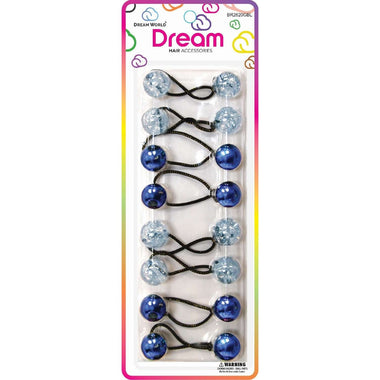 Chloe Ponytail 2620 Glitter Blue Assort 8 Pieces