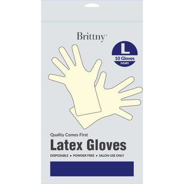 Brittny Latex Gloves 10 Pieces Pack Large