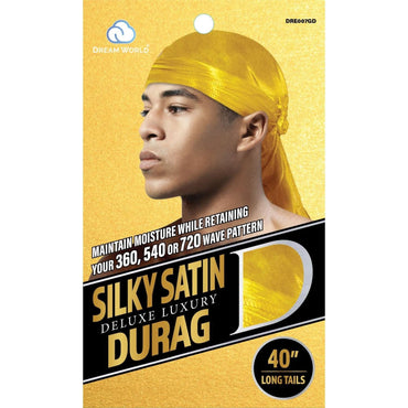 Dream Men Durag Smooth  Thick Gold