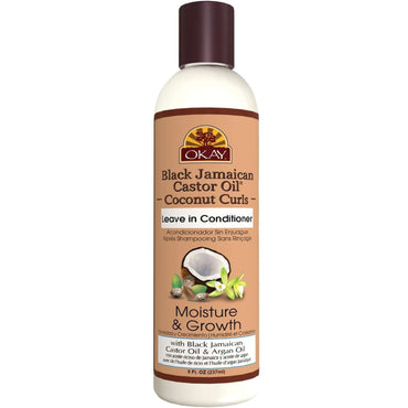 Okay Black Jamaican Castor Oil  Coconut Leave In  Conditioner