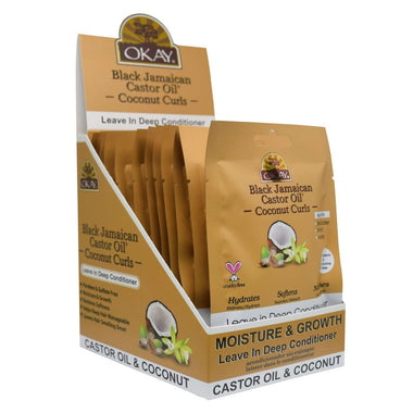 Okay Black Jamaican Castor Oil  Coconut Leave In Conditioner
